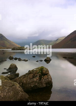 Wastwater guardando verso Wasdale Head Foto Stock