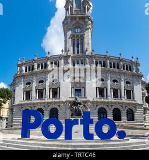 Il Municipio in Porto (Câmara Municipal do Porto), Portogallo Foto Stock