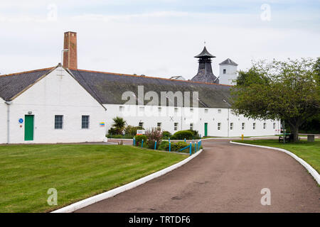 Storica Dallas Dhu Distillery museum prodotto single malt Scotch whisky tra 1899 e 1983. Forres, murene, Scozia, Regno Unito, Gran Bretagna Foto Stock