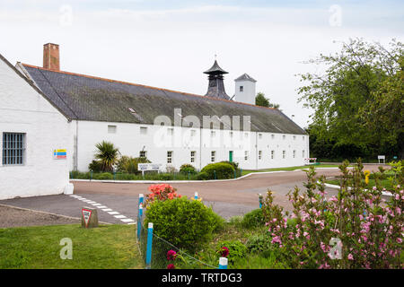 Storica Dallas Dhu Distillery museum prodotto single malt Scotch whisky tra 1899 e 1983. Forres, murene, Scozia, Regno Unito, Gran Bretagna Foto Stock