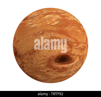 Pianeta Marte isolato Foto Stock