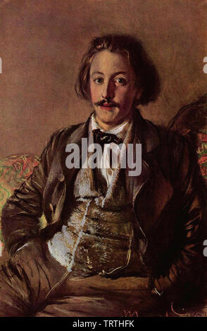 Adolph von Menzel - Ritratto Paul Johann Ludwig von Heyse 1853 Foto Stock