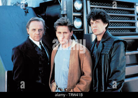 ANTHONY HOPKINS , Emilio Estevez e MICK JAGGER in FREEJACK (1992). Copyright: solo uso editoriale. No merchandising o copertine di libri. Questa è una distribuita pubblicamente handout. I diritti di accesso soltanto, senza licenza di copyright fornite. Solo per essere riprodotto in concomitanza con la promozione di questo film. Credito: WARNER BROS/MORGAN CREEK / Album Foto Stock