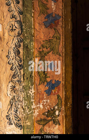 Pitture murali dipinti murali, decorare il Monasterio de Santa Catalina, monastero, edificio religioso in Arequipa, Perù, Sud America Foto Stock