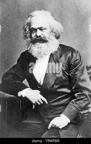 KARL MARX (1818-1883) studioso tedesco e rivoluzionario socialista nel 1875 Foto Stock