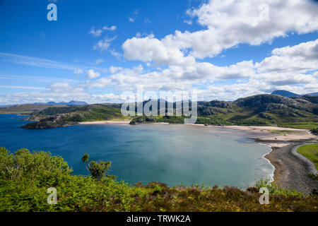 Gruinard Bay, Wester Ross National Scenic Area, altopiani, Scozia Foto Stock