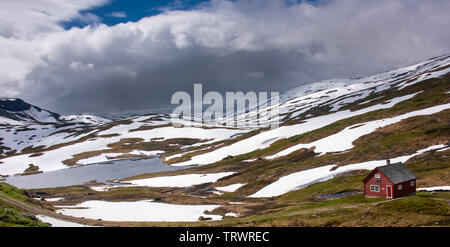 Paesaggio di Vikafjell tra Vik e Vinje/Voss in Norvegia / Scandinavia Foto Stock