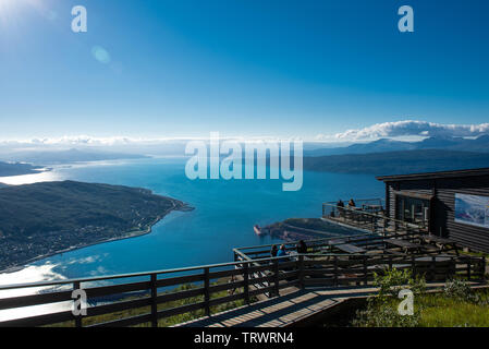 Panorama da Narvikfjellet in Narvik in Norvegia / Scandinavia Foto Stock