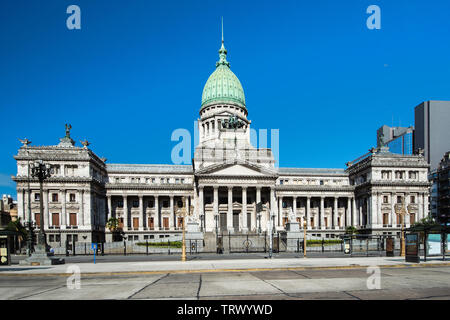 Il Palazzo del argentina Congresso Nazionale è un edificio monumentale, sede dell'Argentina Congresso Nazionale, Buenos Aires, Argentina Foto Stock