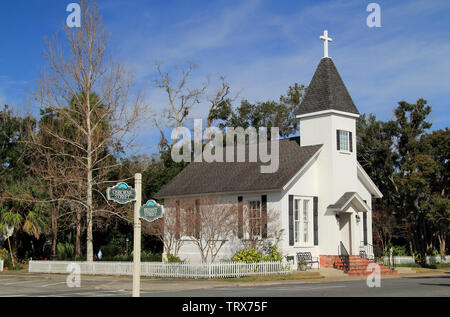 Nostra Signora Stella del mare la Chiesa cattolica è una delle più antiche strutture religiose si trova all'interno del San Marys quartiere storico in Georgia Foto Stock