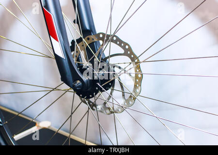 Close up bike ingranaggi e pignoni posteriori sagome Foto Stock