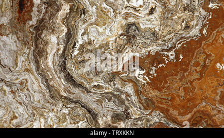 Red Onyx-astratta di travertino delle bellissime piastrelle. Texture per design. 2D'illustrazione. Bellezze naturali Foto Stock