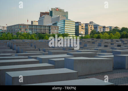 Memoriale al assassinato ebrei dell'Europa a Berlino, Germania Foto Stock