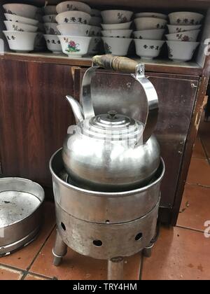 Hong Kong più famoso dim sum ristorante Lin Heung Tea House in centrale, Isola di Hong Kong dal 1926 | Utilizzo di tutto il mondo Foto Stock