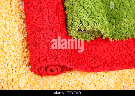 Molti tappeti di colori differenti di close-up Foto Stock