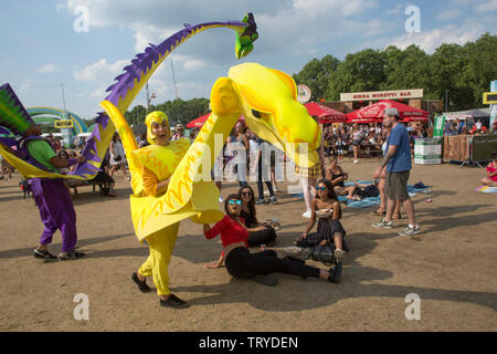 Esecutori al BST Music Festival di Londra Foto Stock