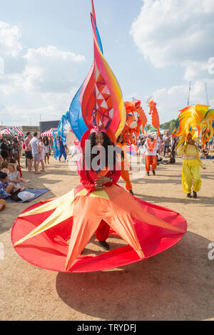 Esecutori al BST Music Festival di Londra Foto Stock