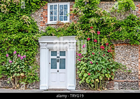 Ingresso di una casa in Wallingford Foto Stock