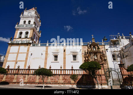 Cattedrale Metropolitana di colonial Sucre, Bolivia Foto Stock