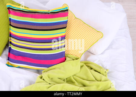 Letto disfatto close up Foto Stock