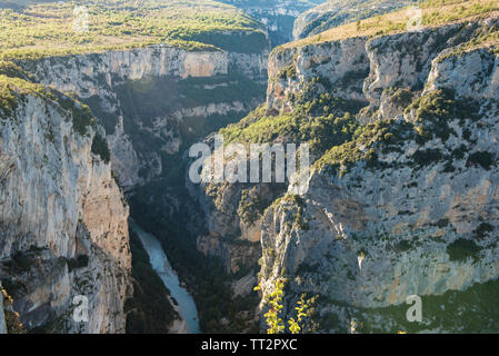 Vista incredibile al fiume Verdon, Verdon Gorge, Francia Foto Stock