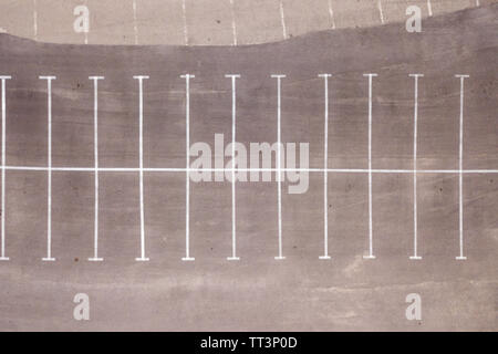 Vuoto parcheggio - top down vista aerea Foto Stock