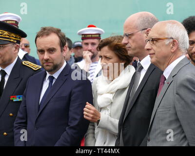 Inaugurazione de l'Armada de Rouen par trois ministres Foto Stock