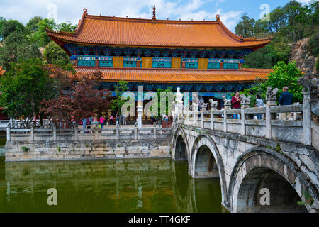 Atmosfera serena, Yuantong tempio buddista, Kunming, Yunnan, Cina e Asia Foto Stock