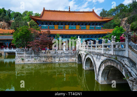 Atmosfera serena, Yuantong tempio buddista, Kunming, Yunnan, Cina e Asia Foto Stock