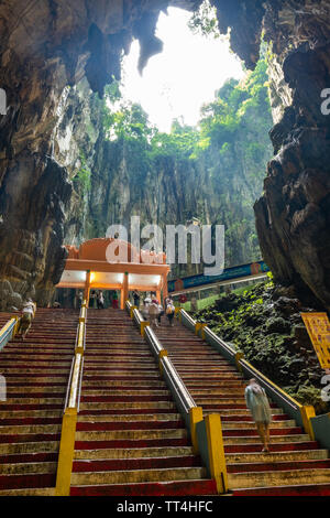Grotte Batu- tempio indù di Kuala Lumpur in Malesia Foto Stock