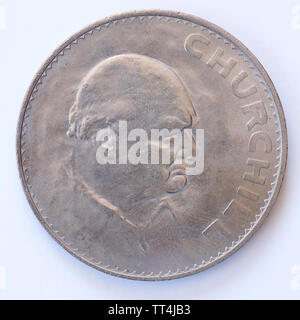 Regno Unito 1 Corona - Elisabetta II Coin - 1965 Foto Stock