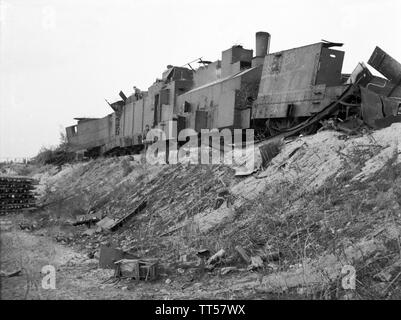 2. Weltkrieg Sowjetarmee / Rote Armee Ostfront Panzerzug - Seconda Guerra Mondiale dell'esercito sovietico / Armata Rossa sul Fronte Orientale Treno Blindato Foto Stock