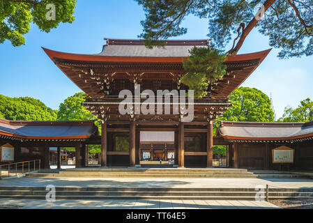 La sala principale del Tempio di Meiji in Tokyo, Giappone Foto Stock