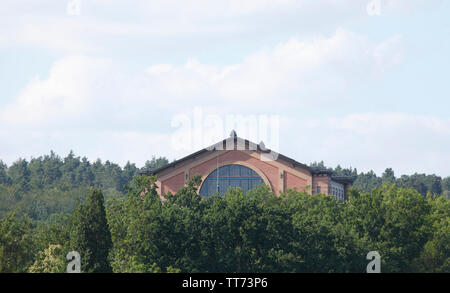 Festival di Richard Wagner Theatre, tetto, Bayreuth, Alta Franconia, Franconia, Baviera, Germania, Europa mi Richard-Wagner-Festspielhaus, Dach, Bayreuth, Foto Stock