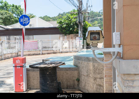 Telecamera TVCC con street in background Foto Stock