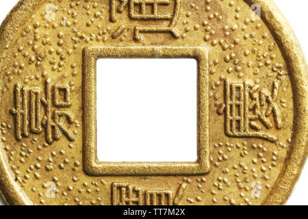 Il feng shui coin close-up Foto Stock