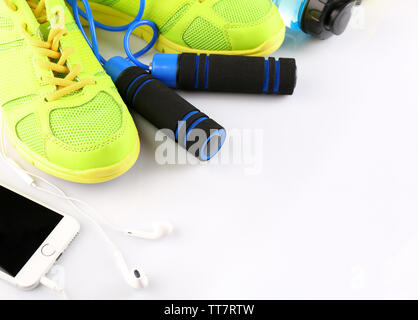 Strumenti diversi per sport close up Foto Stock