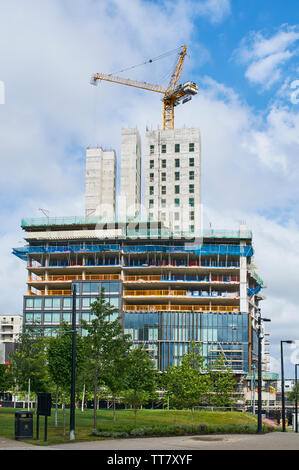 Nuovo sviluppo edilizio nell'East Village, Stratford, East London, Regno Unito Foto Stock