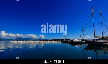 Corfu Corfu,yachts, porto vecchio,marina,Isole Ionie,isole greche,Grecia Foto Stock