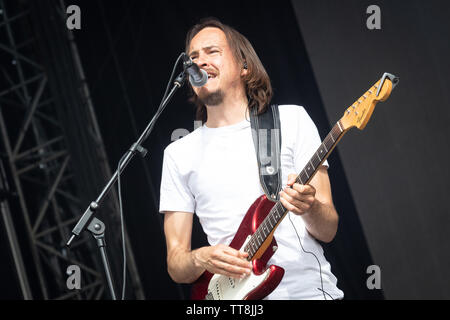 Firenze, 14 giugno. Matt Simons esegue live @ Firenze rocce, Ippodromo del Visarno, Firenze. Copyright Davide Merli | Alamy Foto Stock