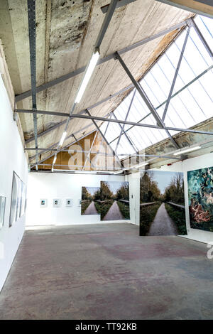 Interno della galleria Copeland, Copeland Park in Peckham Rye, London, Regno Unito Foto Stock