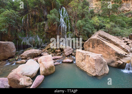 El Vergel cascata nel bellissimo canyon Torotoro, Torotoro National Park, Bolivia Foto Stock