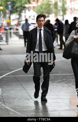 Londra, UK, 16 giugno 2019. Rory Stewart il Segretario di Stato per lo Sviluppo Internazionale visto presso la BBC Studios di Londra Credito: WFPA/Alamy Live News Foto Stock