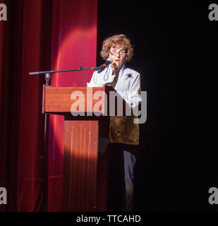 Meredith Schroeder keynote speaker al Luther F. Carson quattro fiumi Centro, Molla Quilt Show 2019 Paducah Kentucky negli Stati Uniti Foto Stock