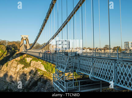 Clifton Suspension Bridge Over The Clifton Gorge a Bristol in Inghilterra Occidentale Foto Stock