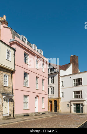 Case attraenti di Merton Street, Oxford, Regno Unito Foto Stock