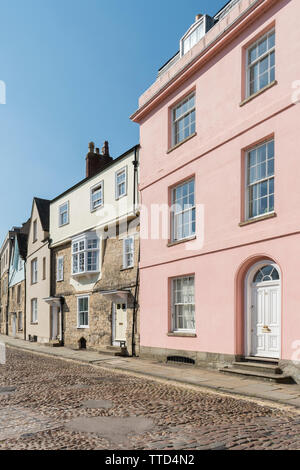 Case attraenti di Merton Street, Oxford, Regno Unito Foto Stock