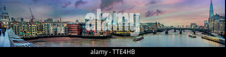 Vista panoramica su Londra da St Pauls al Shard Foto Stock