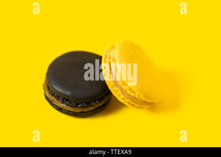 Diversi tipi di amaretti, francese amaretti o macaron,amaretti colorati Foto Stock