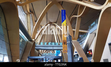 Kunming Changshui Aeroporto Internazionale, la struttura dell'Aeroporto Internazionale di Kunming terminale, Cina Foto Stock